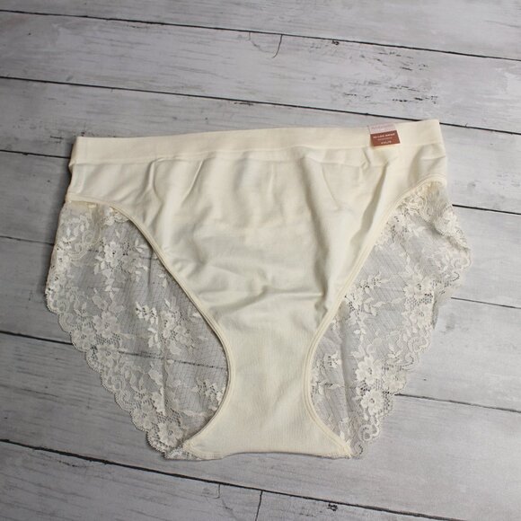 Ambrielle Women's High Cut Brief Panties Size XXL 9 Seamless Open Lace - Picture 1 of 5